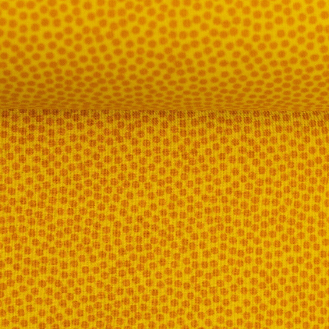 Baumwolle Webware Dotty ocker/gelb- 312 Fadenwunsch 