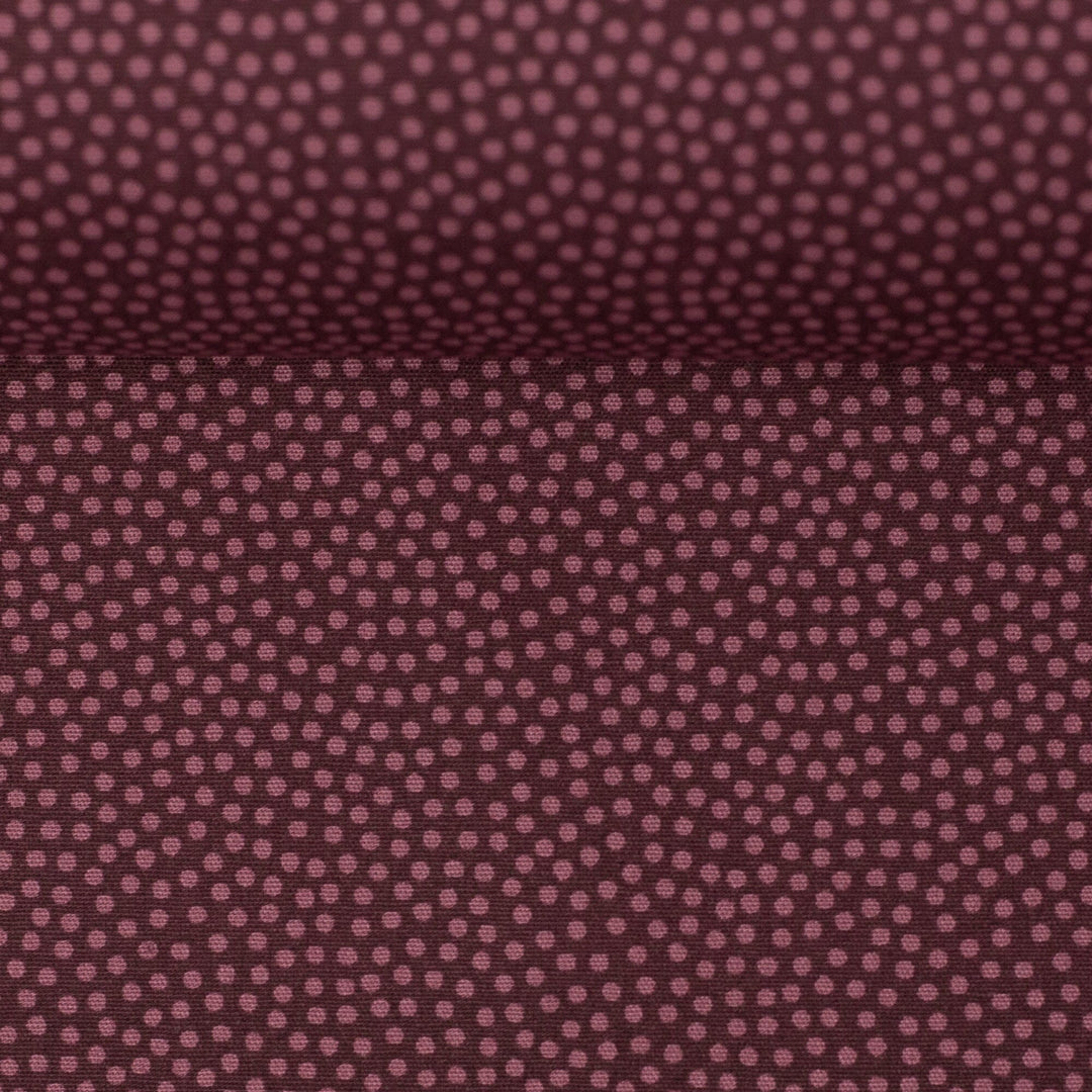 Baumwolle Webware Dotty altrosa/bordeaux - 937 Fadenwunsch 