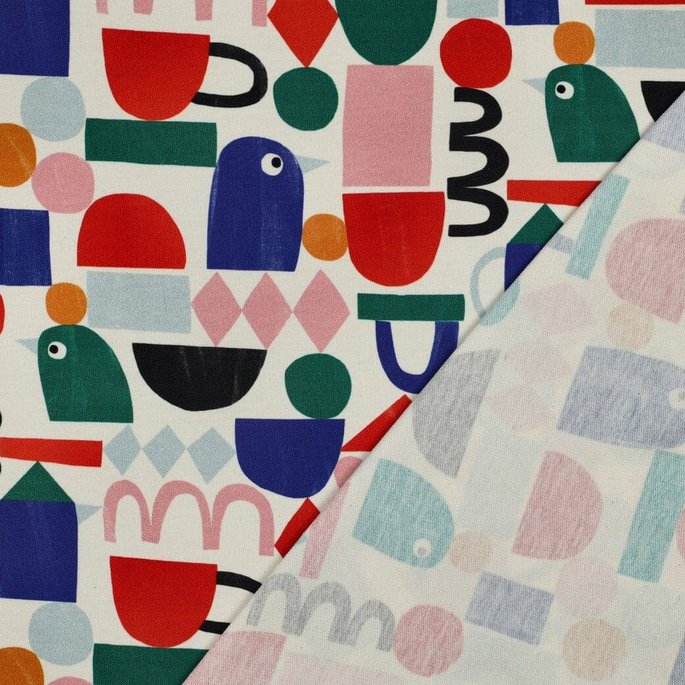 Bio French Terry Grafische Formen - Natur | Jennifer Bouron Fadenwunsch 