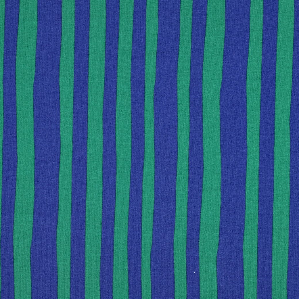 Bio French Terry Streifen - Blau / Grün | Jennifer Bouron Fadenwunsch 