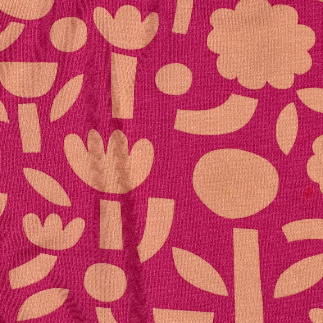 Bio Jersey Retroblumen - Fuchsia | Jennifer Bouron Fadenwunsch 