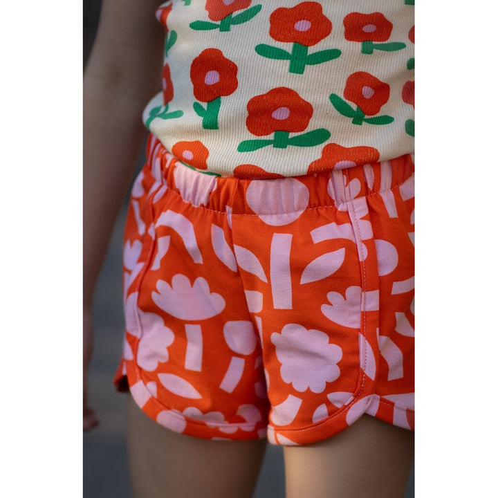 Bio Jersey Retroblumen - Rot | Jennifer Bouron Fadenwunsch 
