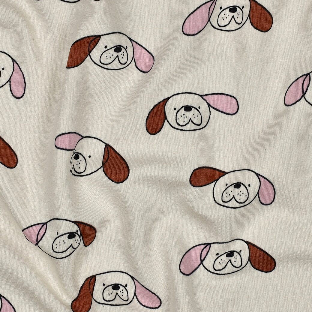 Bio French Terry Hunde - Natur / Rosa | Jennifer Bouron Fadenwunsch 