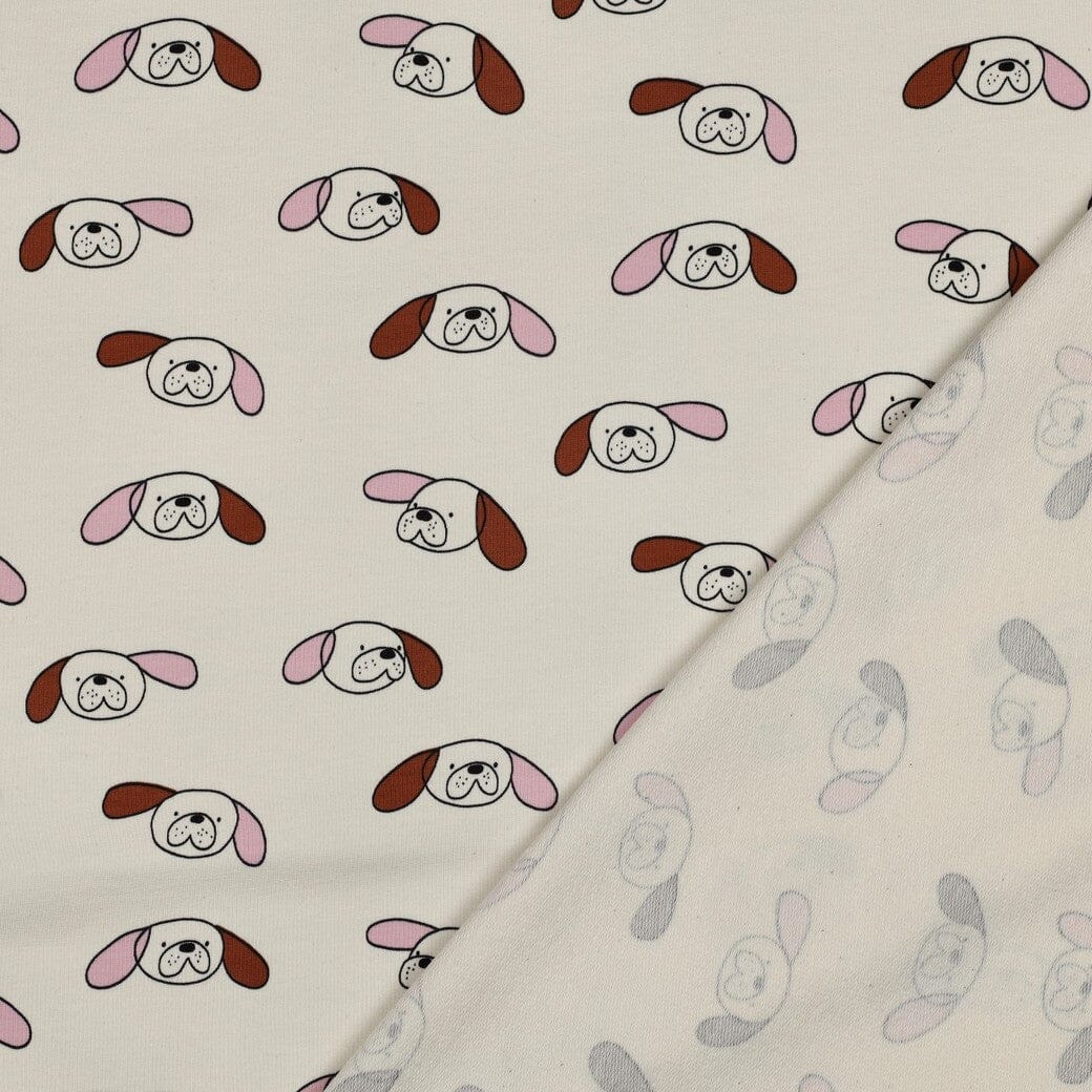 Bio French Terry Hunde - Natur / Rosa | Jennifer Bouron Fadenwunsch 