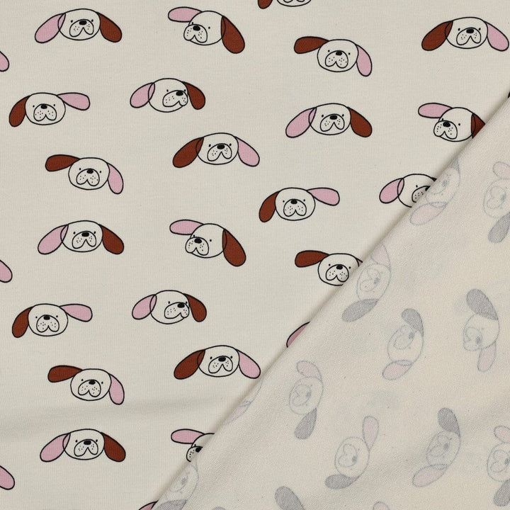 Bio French Terry Hunde - Natur / Rosa | Jennifer Bouron Fadenwunsch 