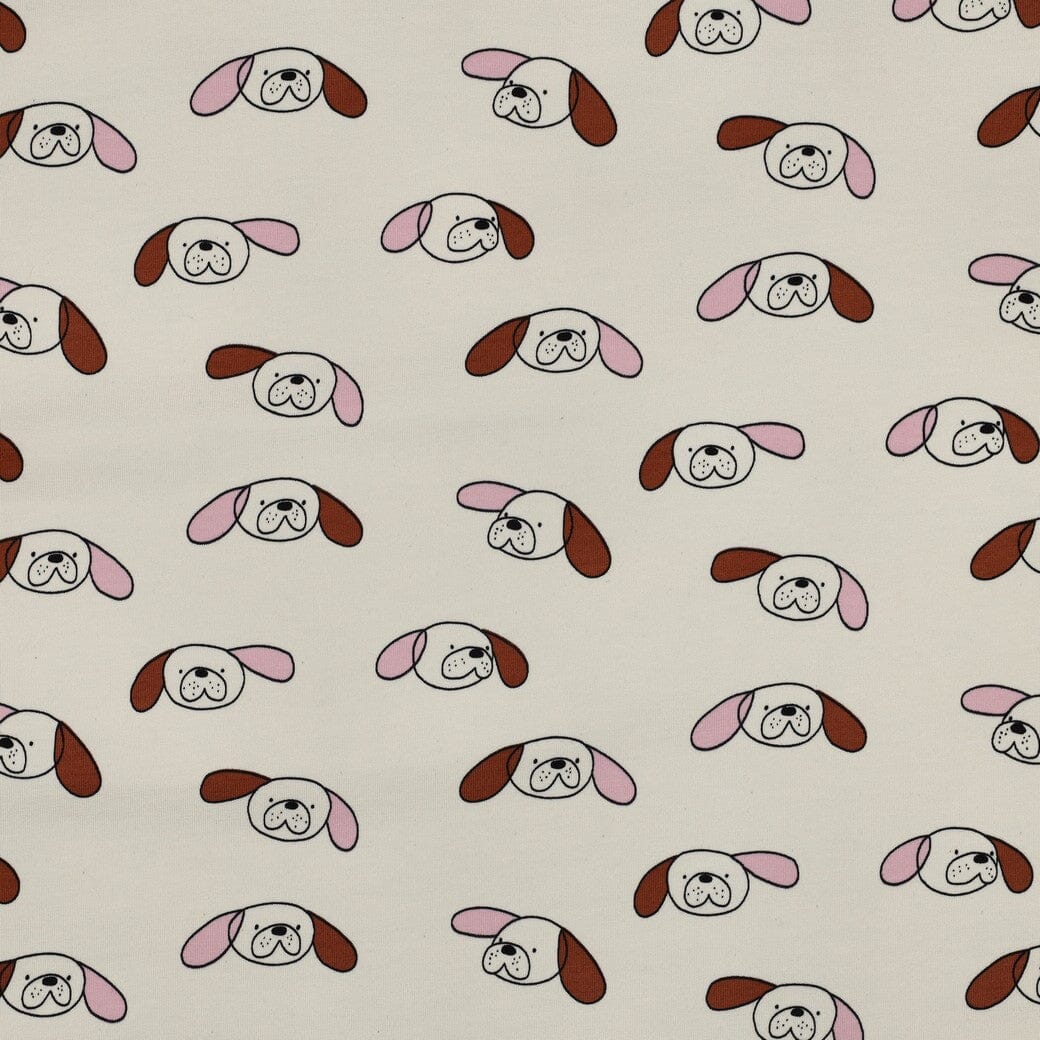 Bio French Terry Hunde - Natur / Rosa | Jennifer Bouron Fadenwunsch 