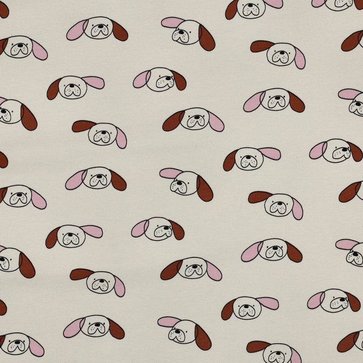 Bio French Terry Hunde - Natur / Rosa | Jennifer Bouron Fadenwunsch 