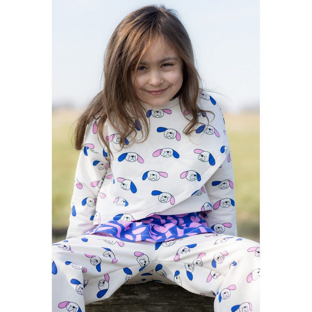 Bio French Terry Hunde - Natur / Blau | Jennifer Bouron Fadenwunsch 