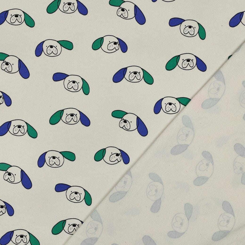 Bio French Terry Hunde - Natur / Grün | Jennifer Bouron Fadenwunsch 