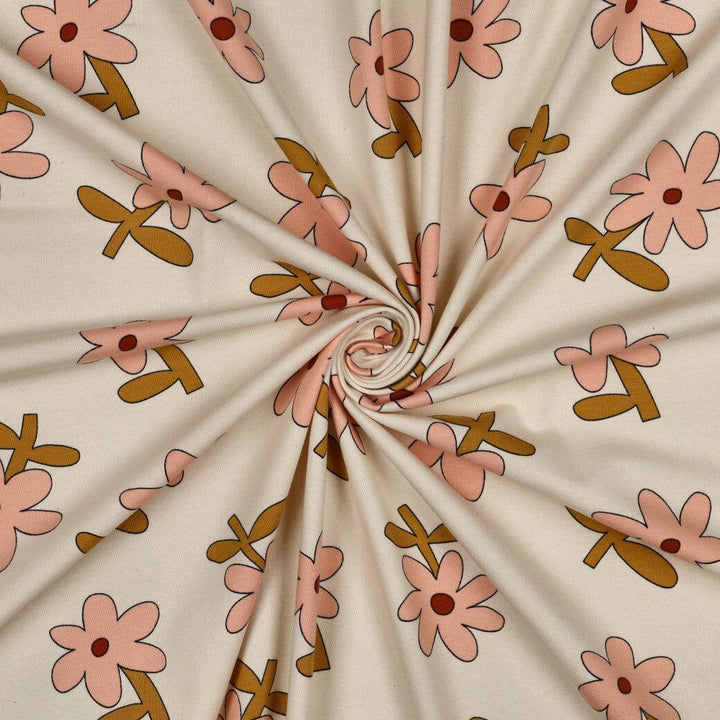 Bio Jersey Blumen - Natur | Jennifer Bouron Fadenwunsch 