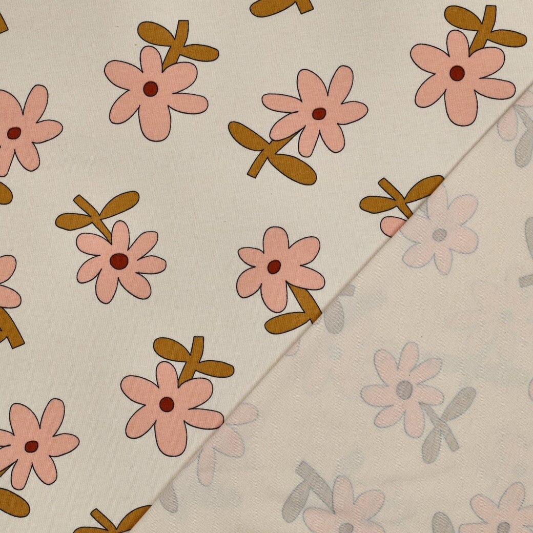 Bio Jersey Blumen - Natur | Jennifer Bouron Fadenwunsch 