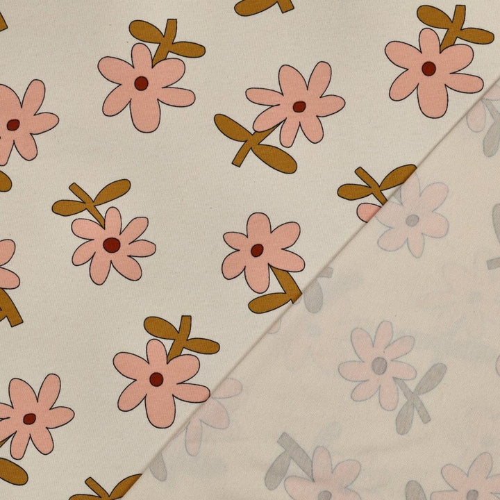 Bio Jersey Blumen - Natur | Jennifer Bouron Fadenwunsch 