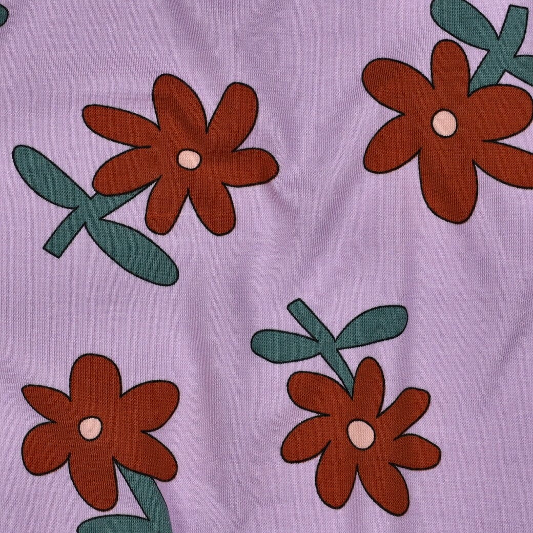 Bio Jersey Blumen - Flieder | Jennifer Bouron Fadenwunsch 