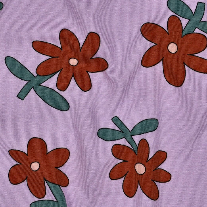 Bio Jersey Blumen - Flieder | Jennifer Bouron Fadenwunsch 