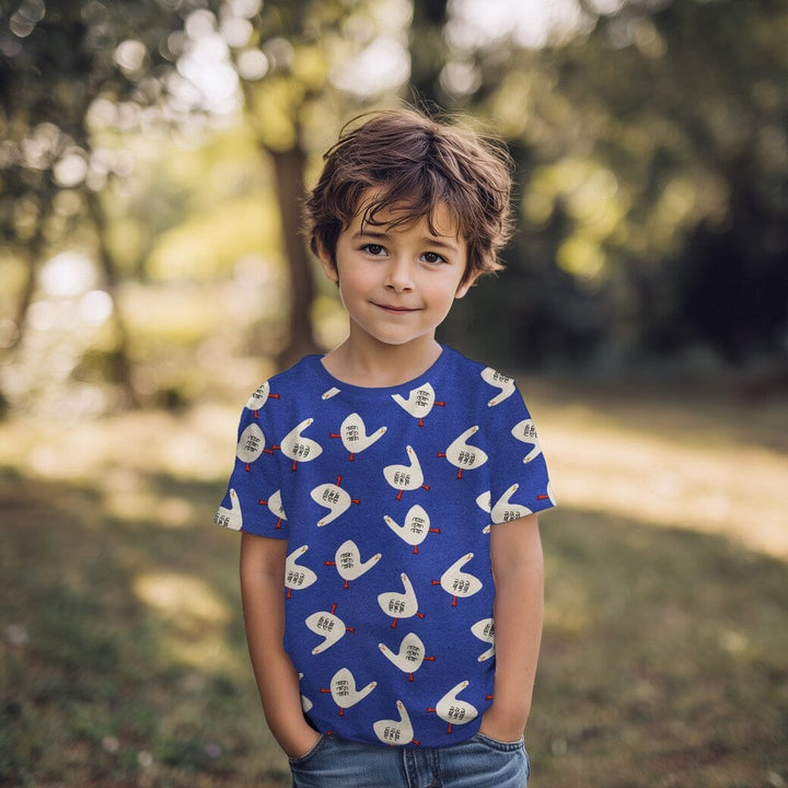 Bio Rib-Jersey Gänse - Blau | Jennifer Bouron Fadenwunsch 