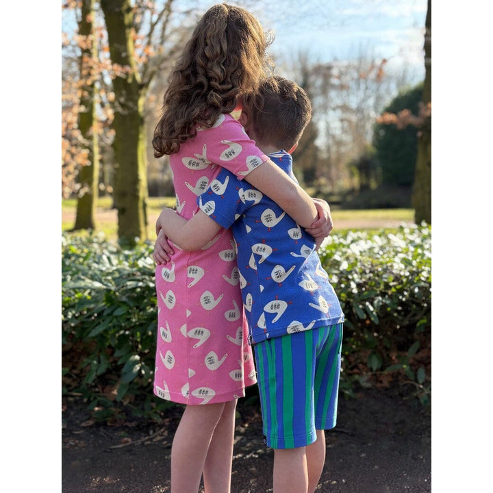 Bio Rib-Jersey Gänse - Fuchsia | Jennifer Bouron Fadenwunsch 