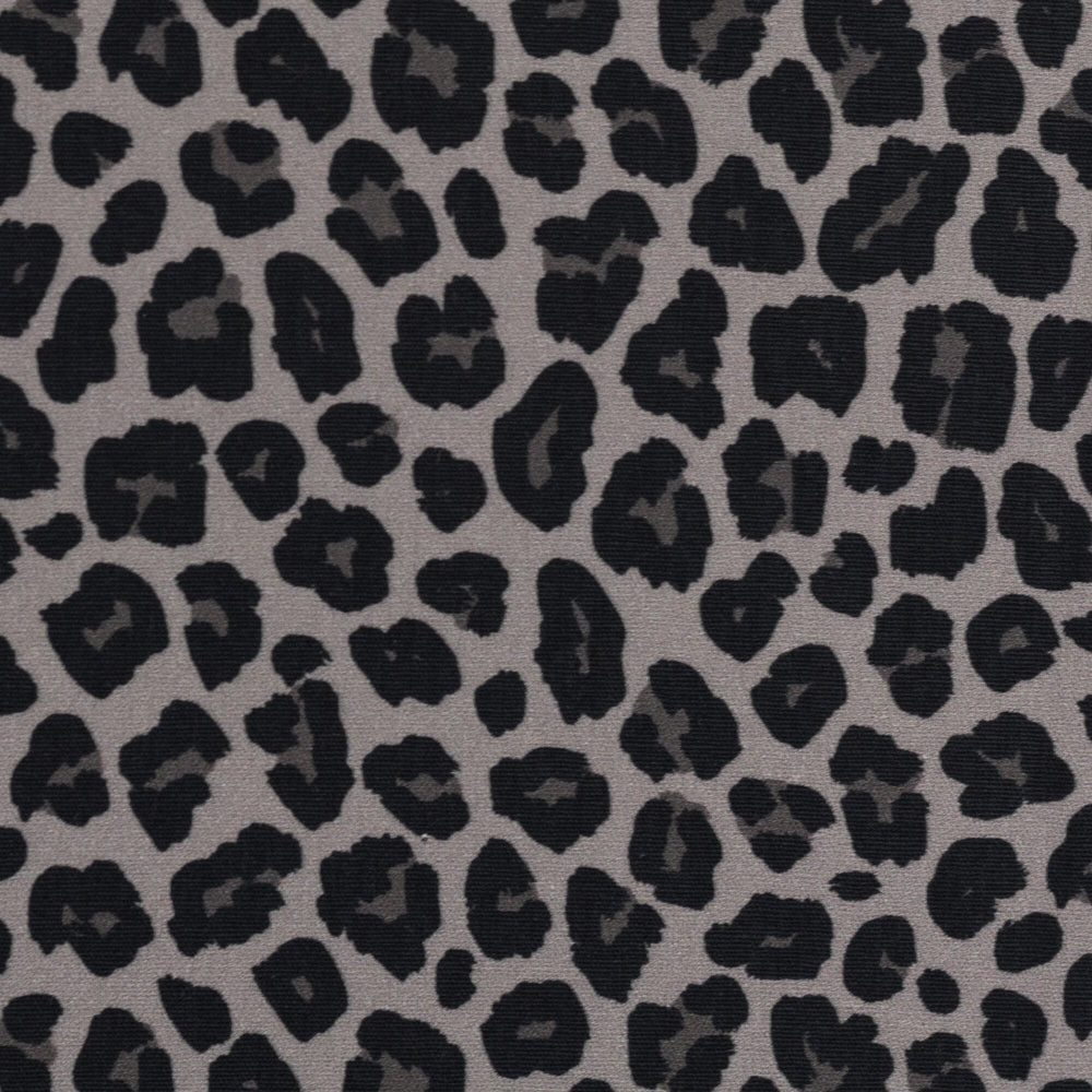 Baumwollwebware Leoprint Grau Fadenwunsch 