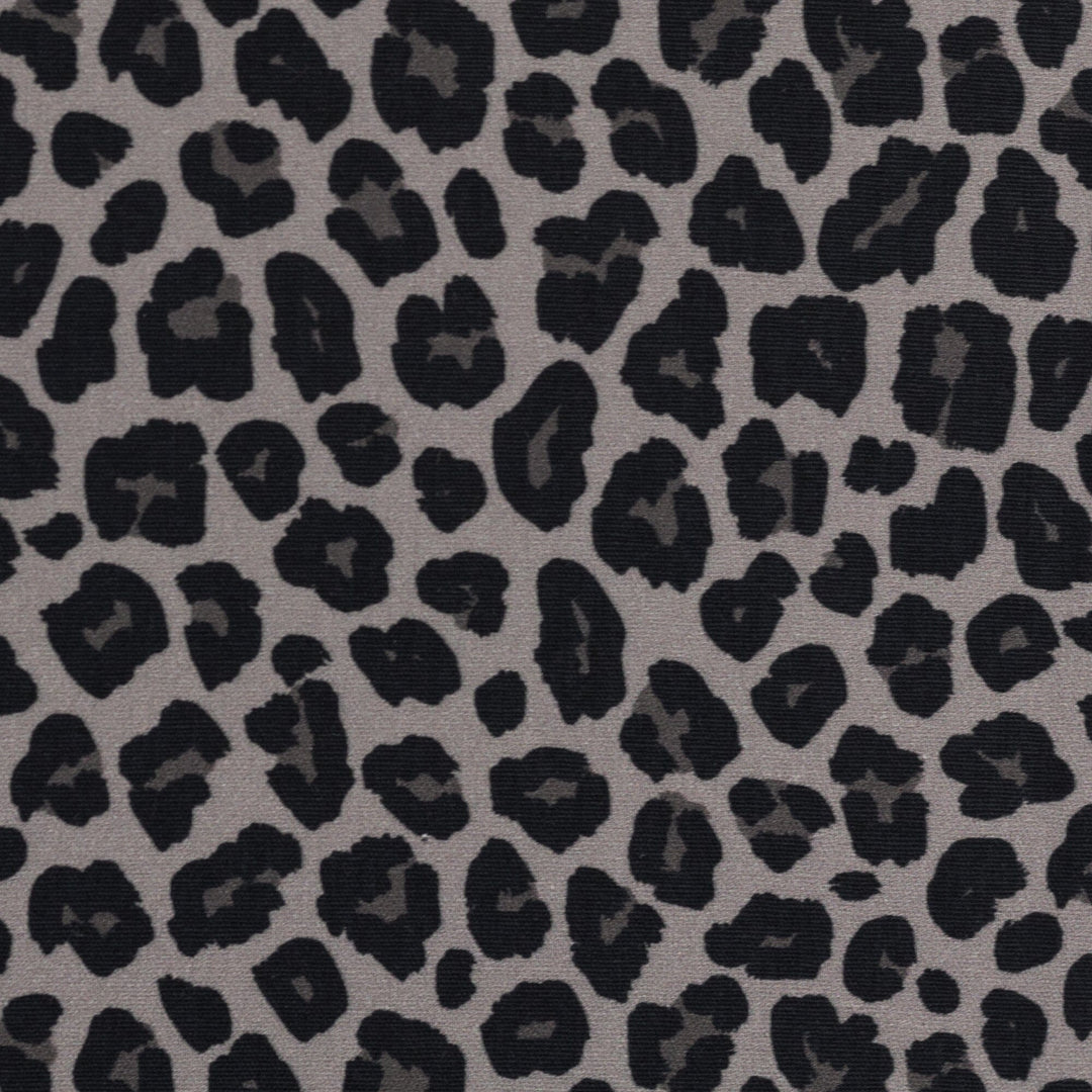 Baumwollwebware Leoprint Grau Fadenwunsch 