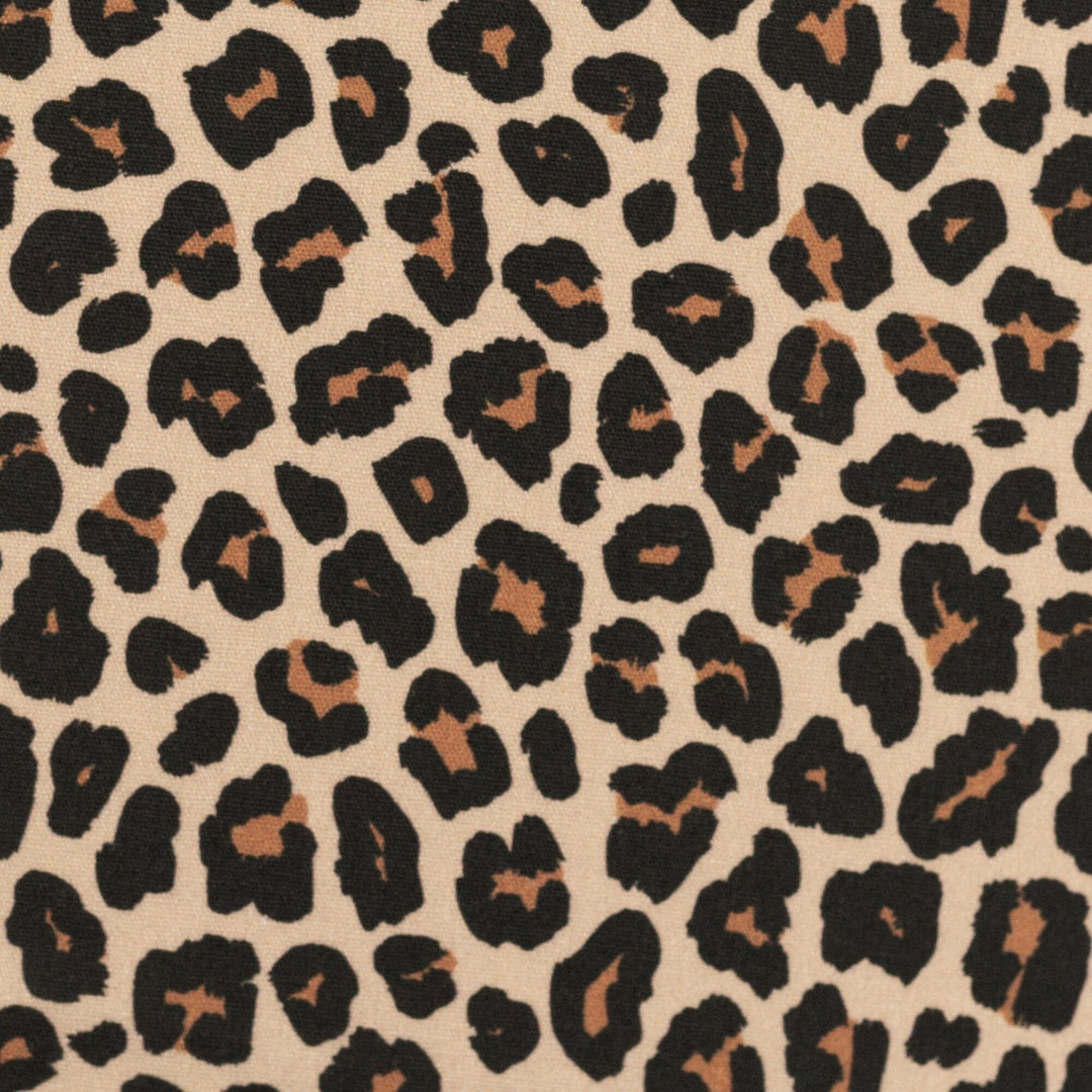 Baumwollwebware Leoprint Beige Fadenwunsch 