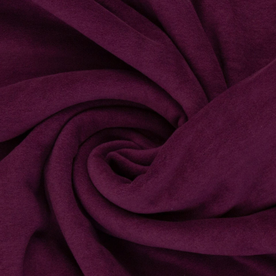 Baumwollfleece Bordeaux - dunkles Lila 938 Swafing 