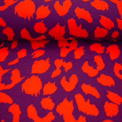 Viskose Leo Lila Orange | Love Collection Kibadoo Swafing 