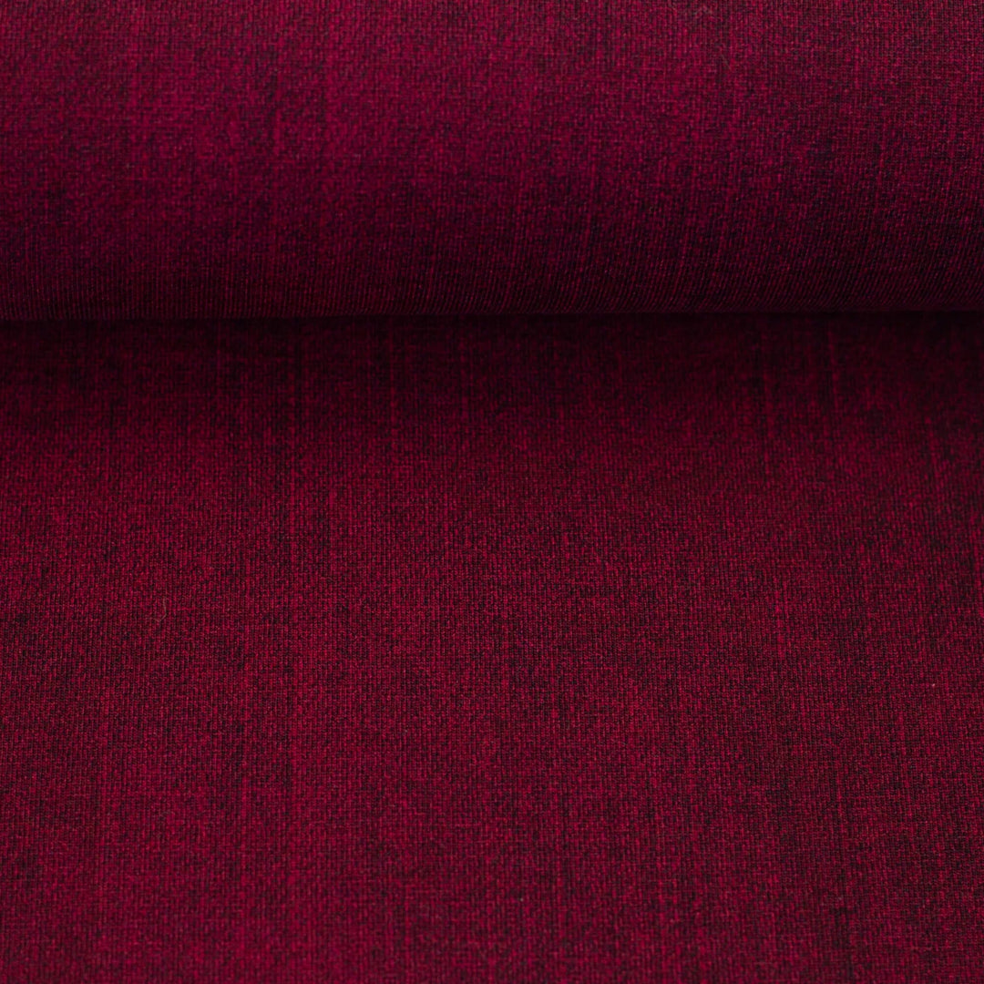 Denim French-Terry Jeansoptik Bordeaux fadenwunsch 