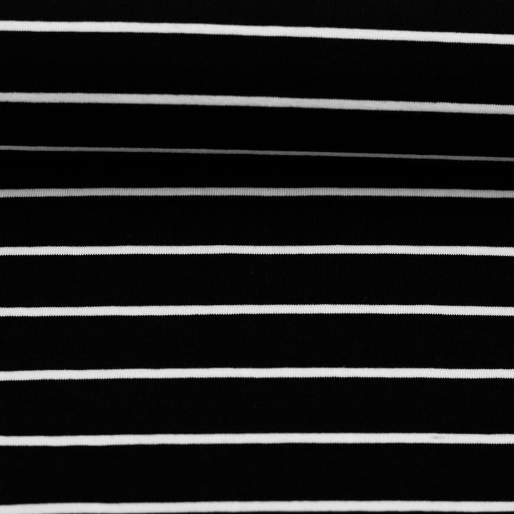 Jersey Streifen Schwarz-Weiß | Herbst Winter 25 Fadenwunsch 