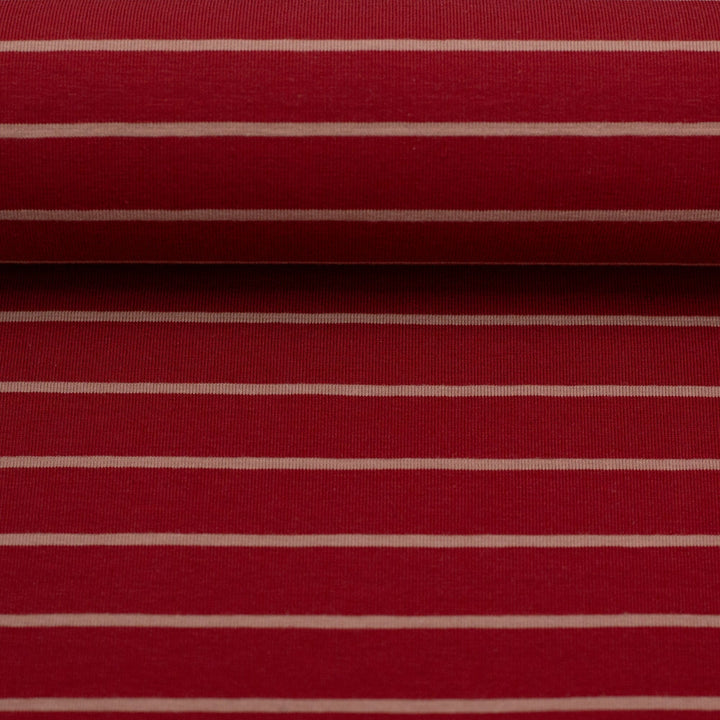 Jersey Streifen Burgundy-Blush | Herbst Winter 25 Fadenwunsch 