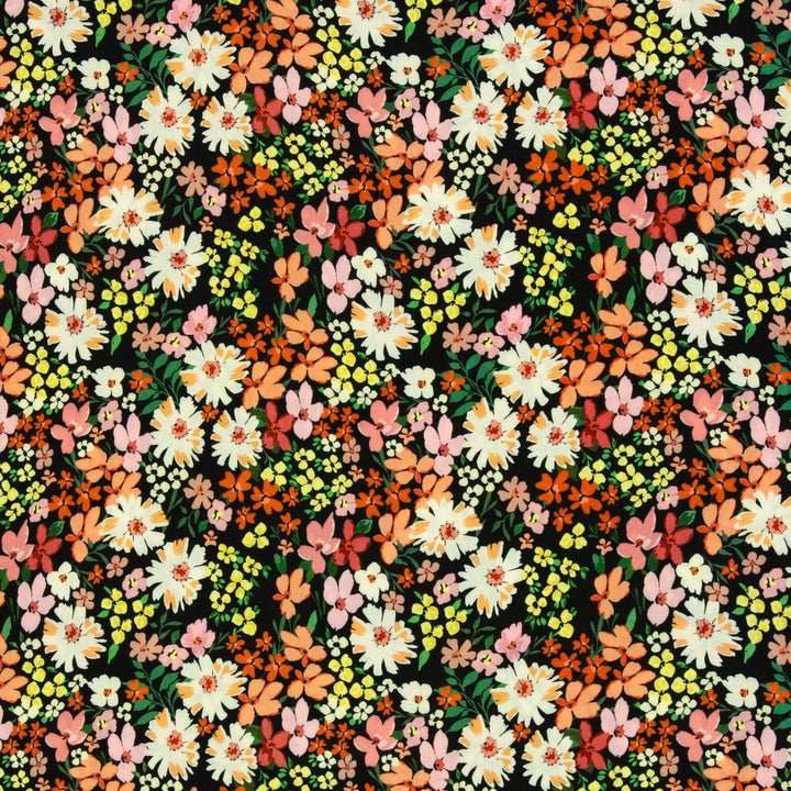 Viskose | Flower Festival | Schwarz Swafing 