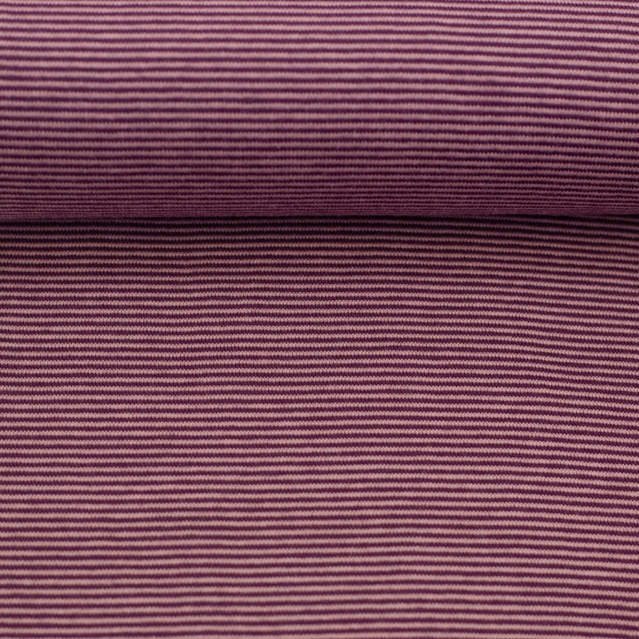 Bündchen Streifen Bordeaux - Altrosa Swafing 