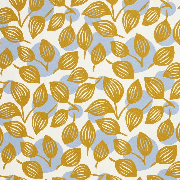 Canvas | Dots & Leaves - Senf / Naturweiß | Emjo Design Fadenwunsch 