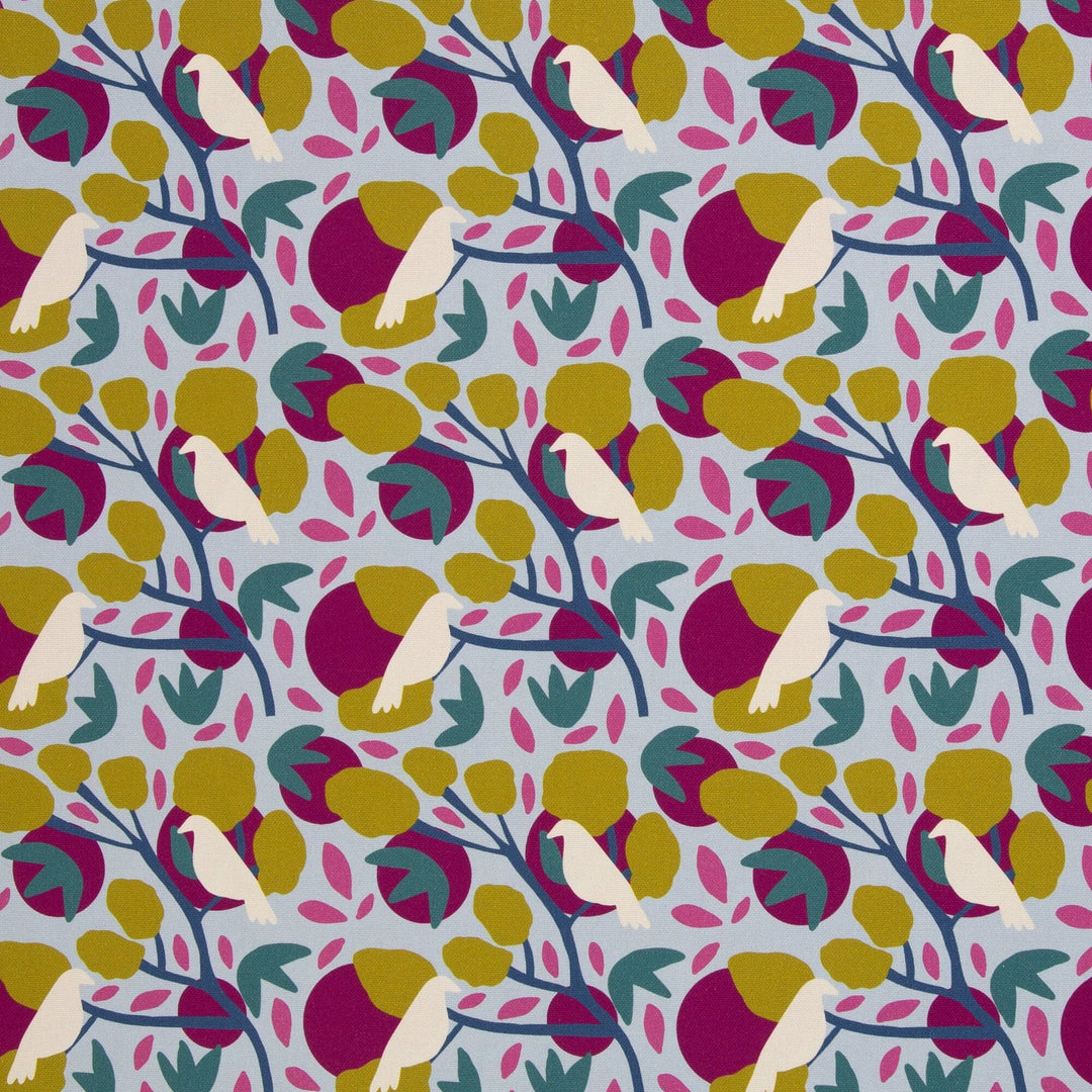 Canvas | Birds & Trees - Hellblau | Emjo Design Fadenwunsch 