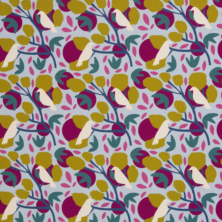 Canvas | Birds & Trees - Hellblau | Emjo Design Fadenwunsch 