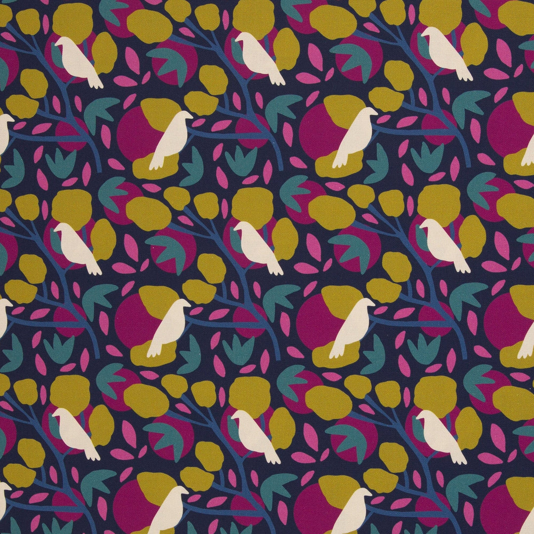 Canvas | Birds & Trees - Dunkelblau | Emjo Design Fadenwunsch 