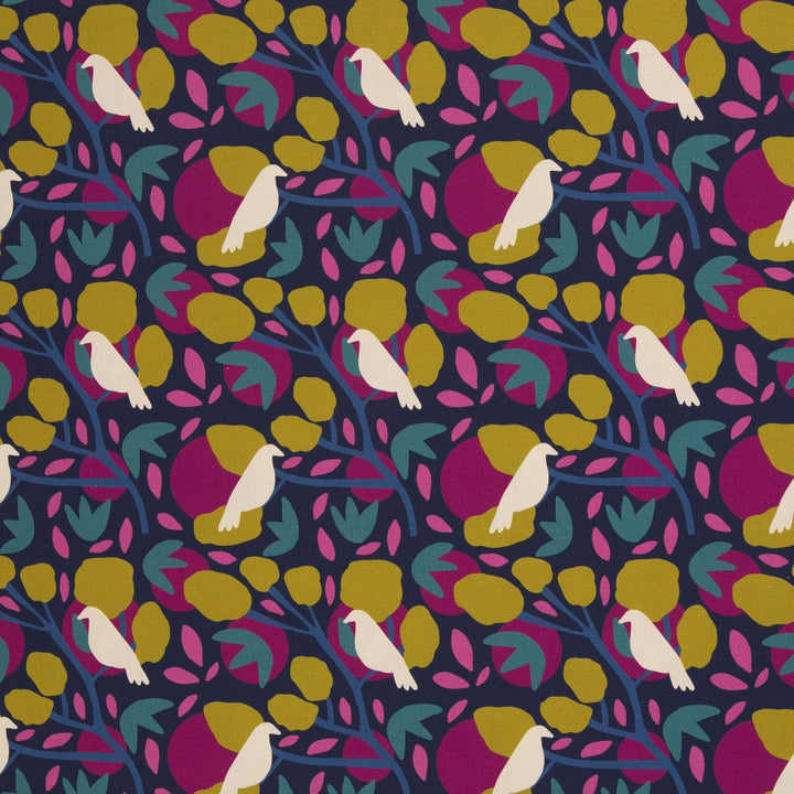 Canvas | Birds & Trees - Dunkelblau | Emjo Design Fadenwunsch 
