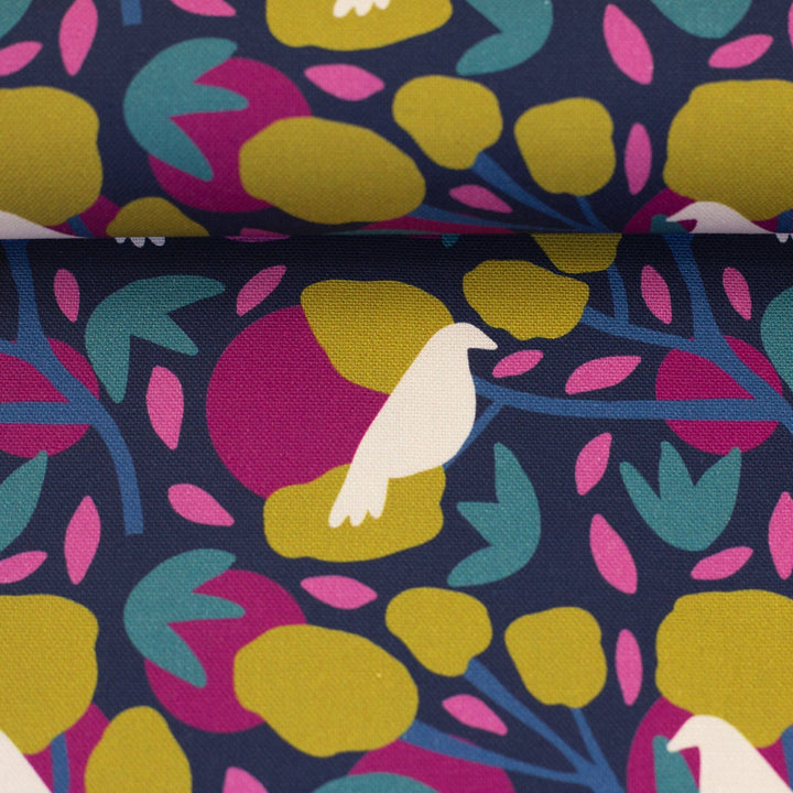 Canvas | Birds & Trees - Dunkelblau | Emjo Design Fadenwunsch 