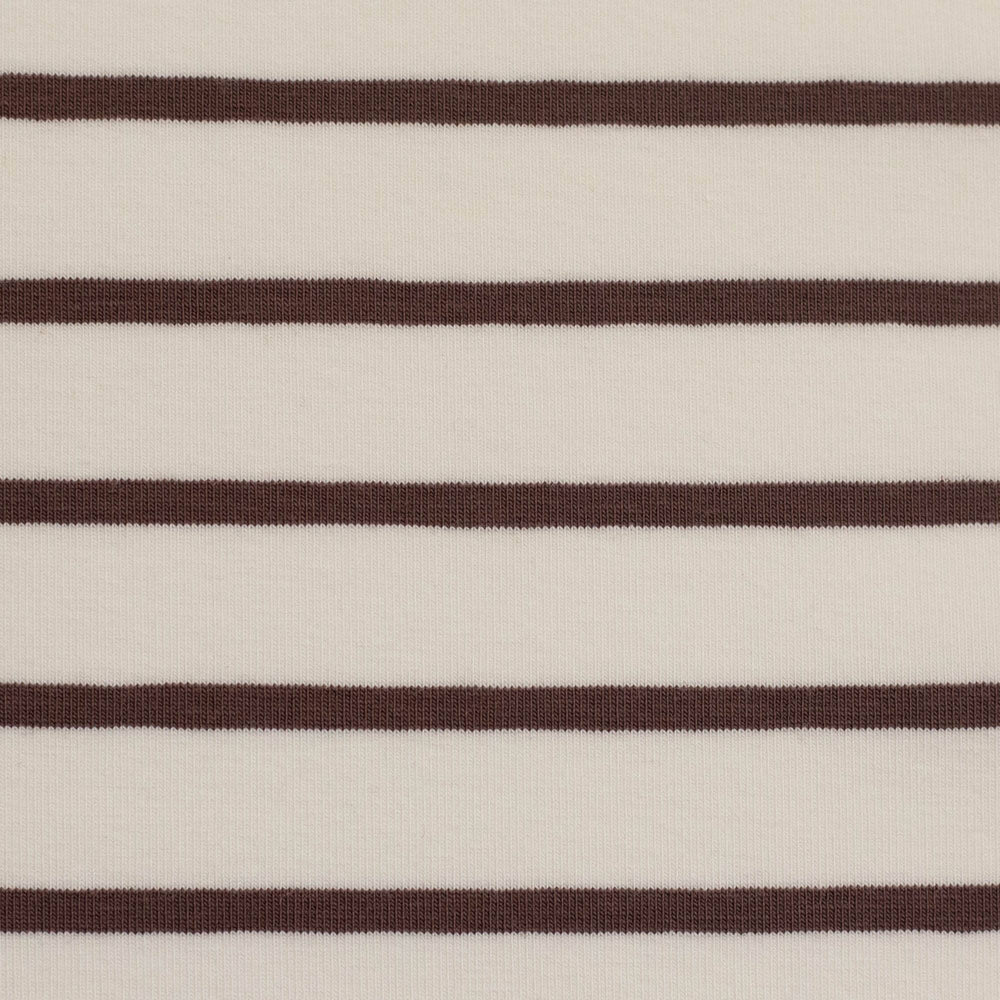 Jersey Streifen - Creme & Kakaobraun | Herbst Winter 26 Fadenwunsch 