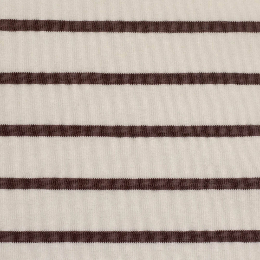 Jersey Streifen - Creme & Kakaobraun | Herbst Winter 26 Fadenwunsch 