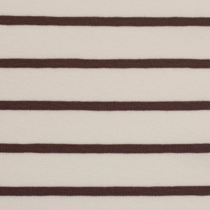 Jersey Streifen - Creme & Kakaobraun | Herbst Winter 26 Fadenwunsch 