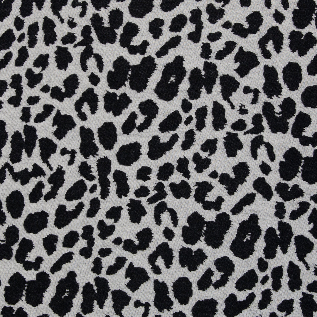 Jacquard-Jersey Emily | „Leo“ – Schwarz/Naturweiß