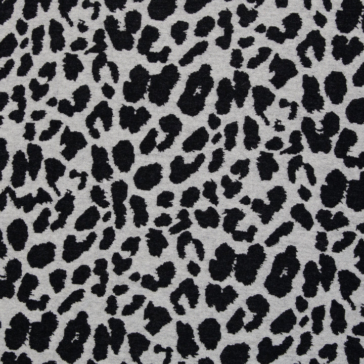 Jacquard-Jersey Emily | „Leo“ – Schwarz/Naturweiß