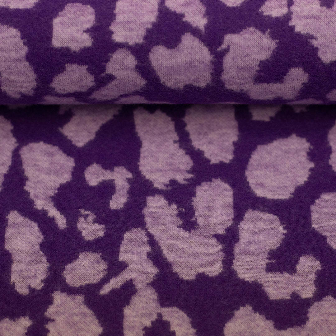 Jacquard-Jersey Emily | „Leo“ – Lavenda/Petunia