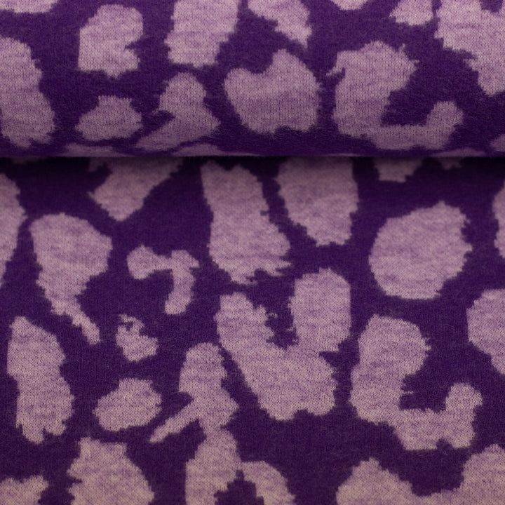 Jacquard-Jersey Emily | „Leo“ – Lavenda/Petunia