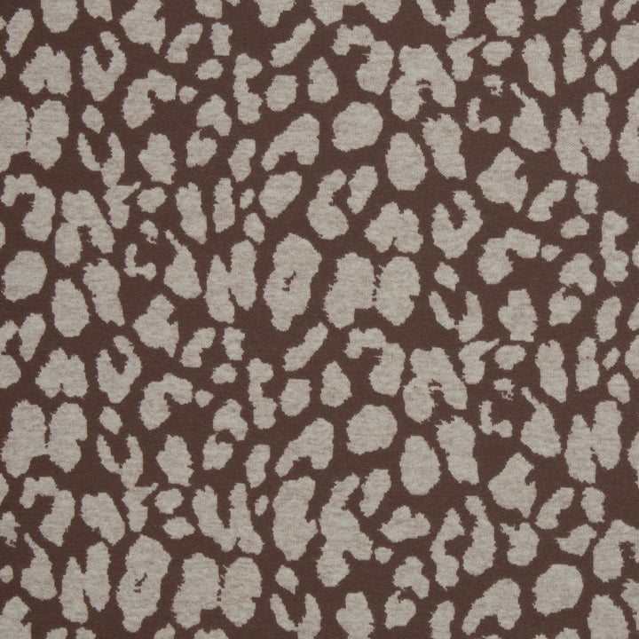 Jacquard-Jersey Emily | „Leo“ – Peppercorn/Naturweiß