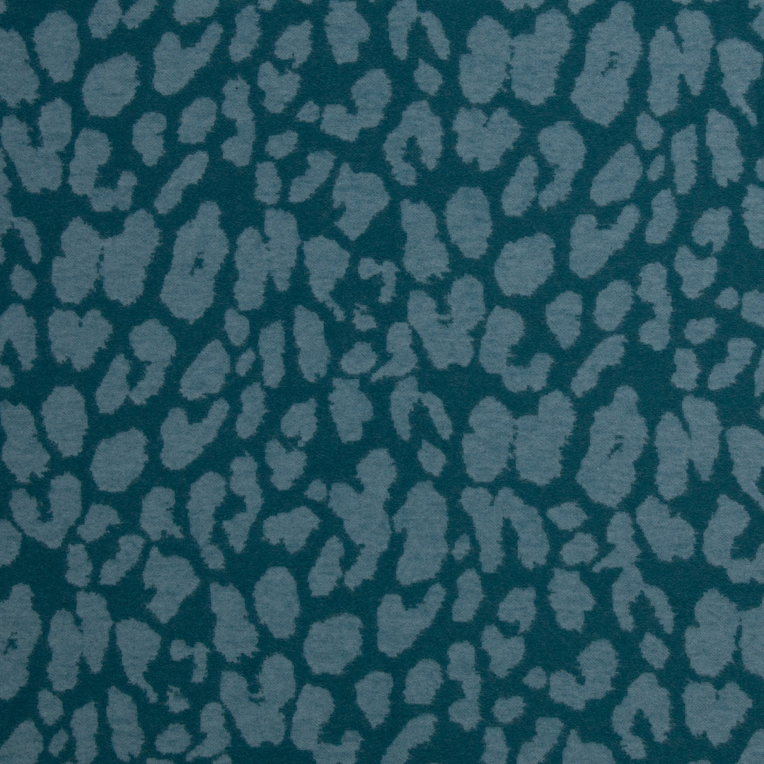 Jacquard-Jersey Emily | „Leo“ – Tiefseeblau/Petrol
