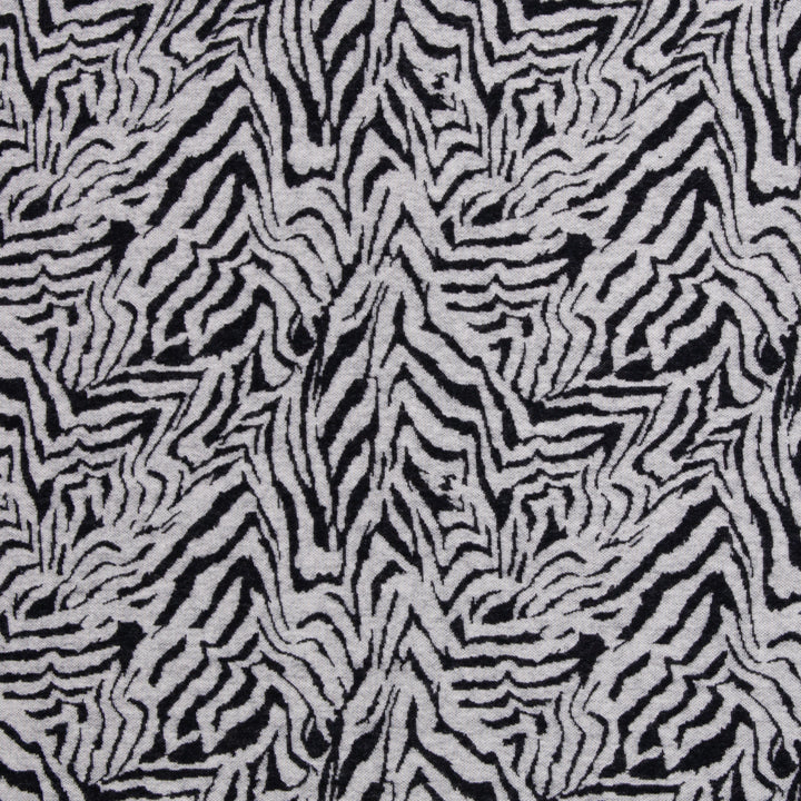 Jacquard-Jersey Emily | „Zebra“ – Naturweiß/Schwarz