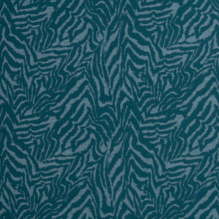 Jacquard-Jersey Emily | „Zebra“ – Tiefseeblau/Petrol
