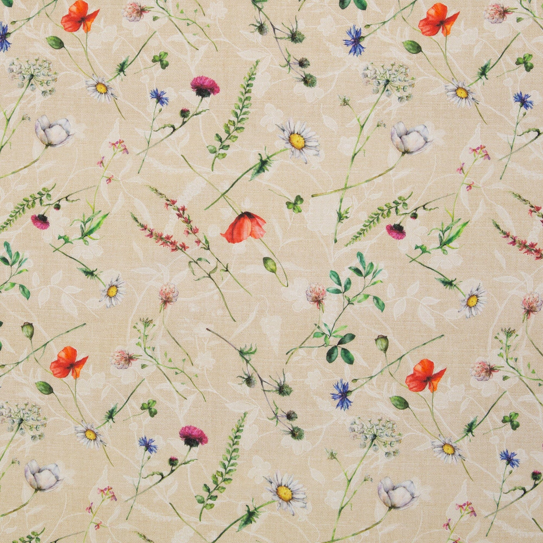 Canvas | Beige Wildflower Meadow Fadenwunsch 