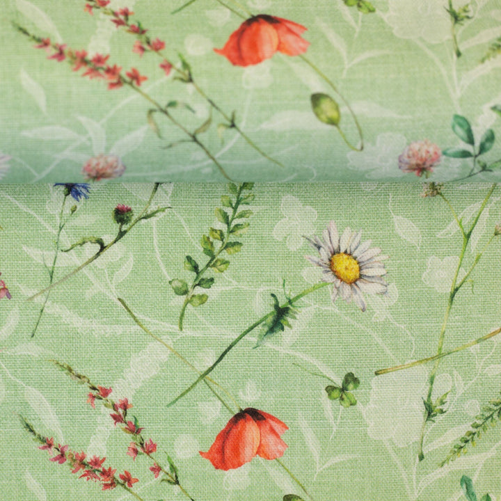 Canvas | Green Wildflower Meadow Fadenwunsch 