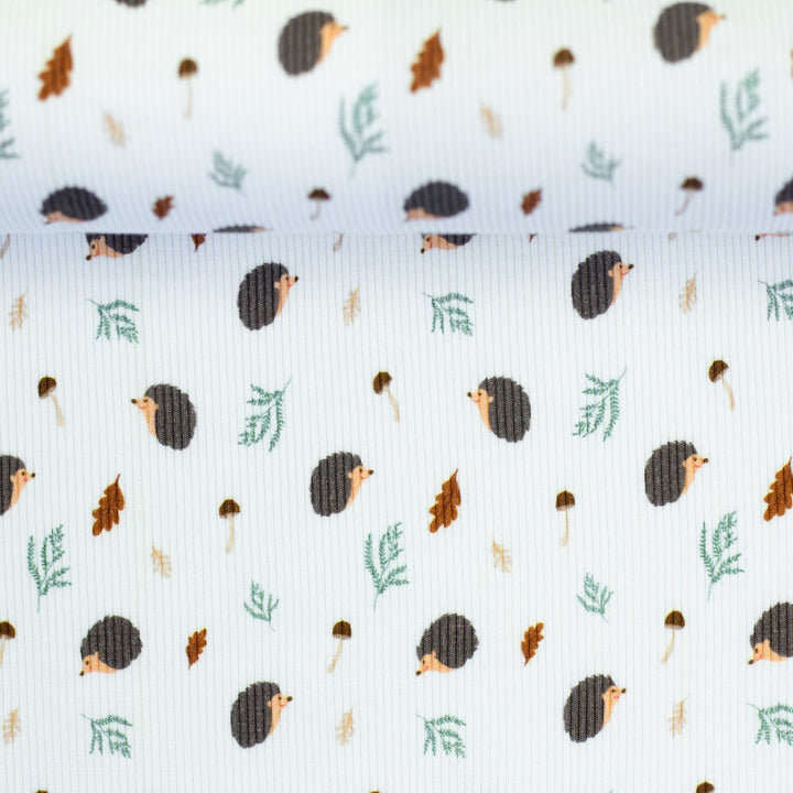 Rib-Jersey „Little Hedgehog“ | Weiß Swafing 